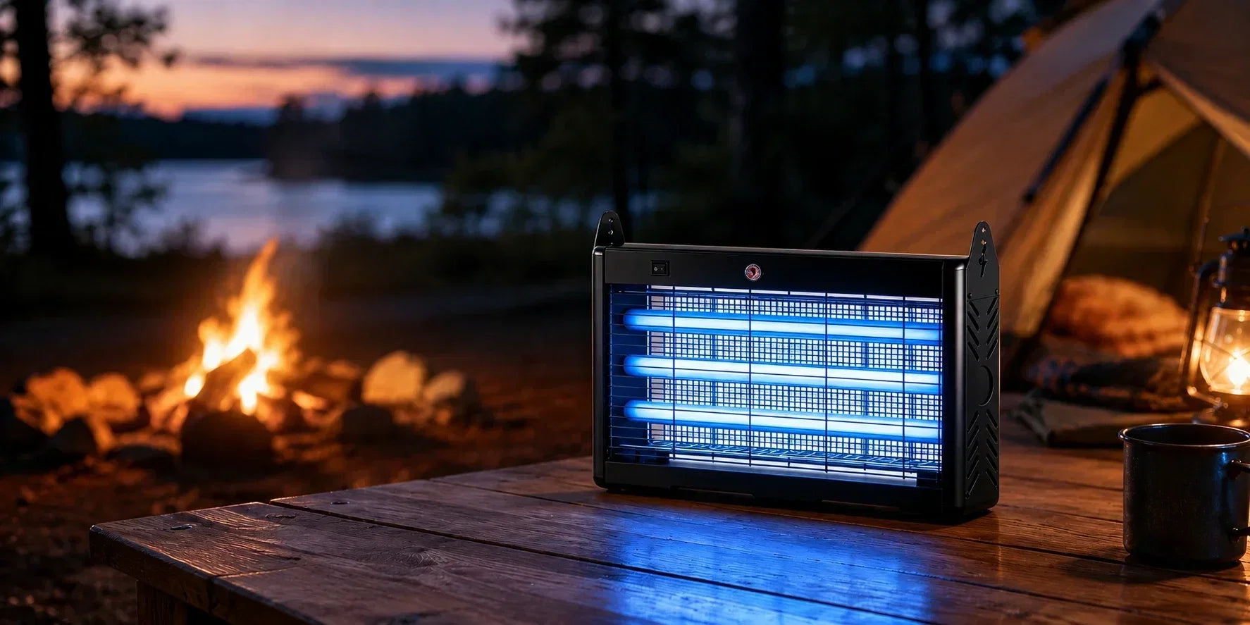 Testing a solar bug zapper during a three-night camping adventure.