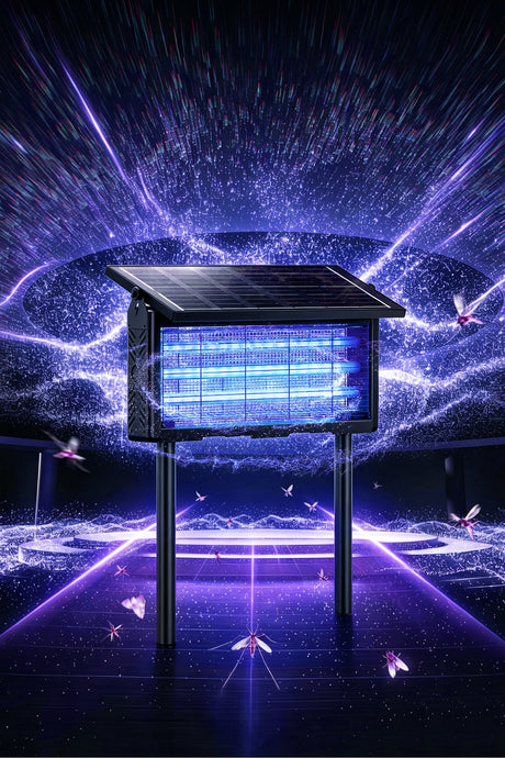 High voltage solar mosquito killer lamp with advanced energy field technology for insect elimination