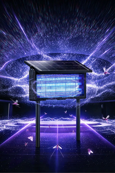 High-performance solar mosquito lamp with UV light trap technology at night