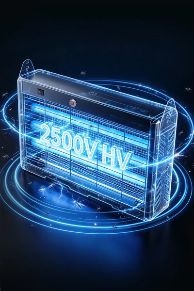 High voltage 2500V solar mosquito killer lamp with UV insect trap technology