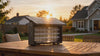 Product demo video showing solar-powered mosquito zapper: solar panel charging, hanging installation, and blue light insect trapping in outdoor and indoor settings
